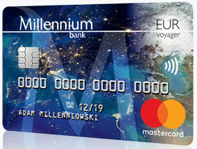Konto walutowe Millennium Bank - karta MasterCard Voyager